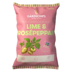 G&aring;rdschips Lime Rosepeppar 150g &ndash; Coopers Candy