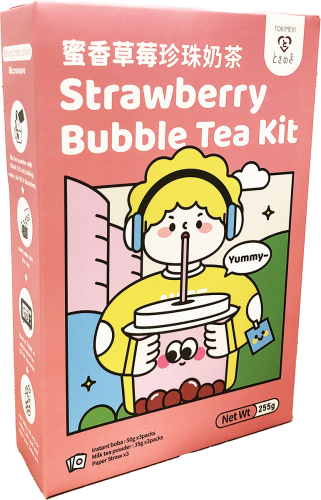 Tokimeki Bubble Tea Kit 3-pack - Strawberry 255g – Coopers Candy