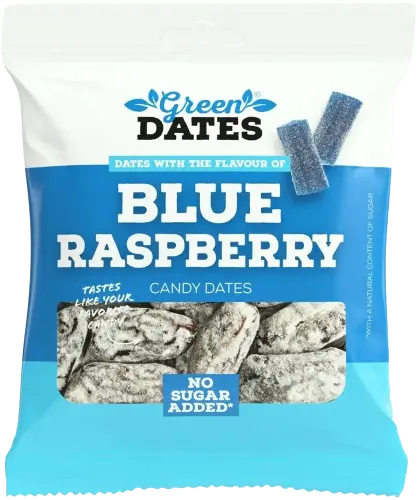 Green Dates Dadlar Blue Raspberry 90g – Coopers Candy