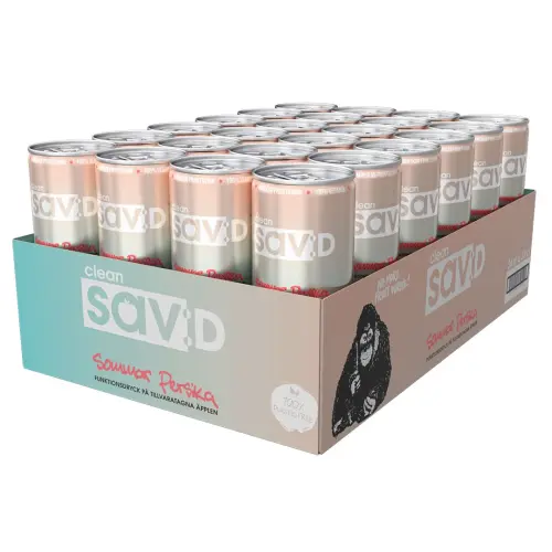 Clean Drink Sav:D - Sommar Persika 33cl x 24st – Coopers Candy