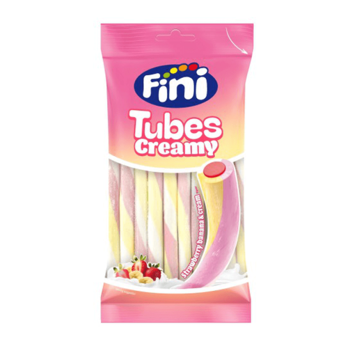 Fini Tubes Creamy Strawberry Banana & Cream 80g – Coopers Candy