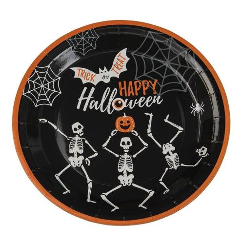 Papperstallrikar Halloween Skelett 8-pack – Coopers Candy
