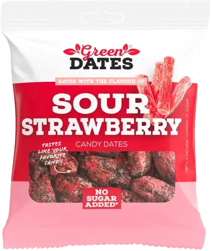 Green Dates Dadlar Sour Strawberry 90g – Coopers Candy