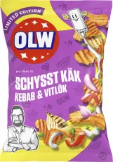 OLW Schysst Käk Kebab & Vitlök Chips 250g – Coopers Candy