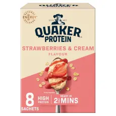 Quaker Protein Strawberries & Cream 8-Pack 335g &ndash; Coopers Candy
