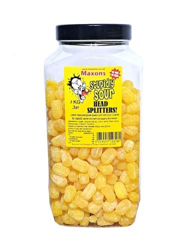 Maxons Stupidly Sour Jar Head Splitters 3kg – Coopers Candy