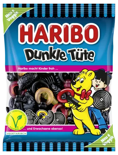 Haribo Dunkle Tüte 175g – Coopers Candy