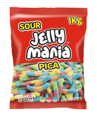Jake Jelly Mania Sour Worms 1kg – Coopers Candy