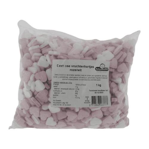 Dextrose Hjärtan Rosa & Vita 1kg – Coopers Candy