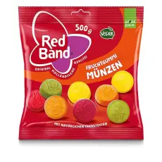 Red Band Fruchtgum Münzen 500g – Coopers Candy