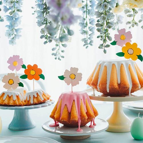 Tårtdekoration Blommor 8-pack – Coopers Candy