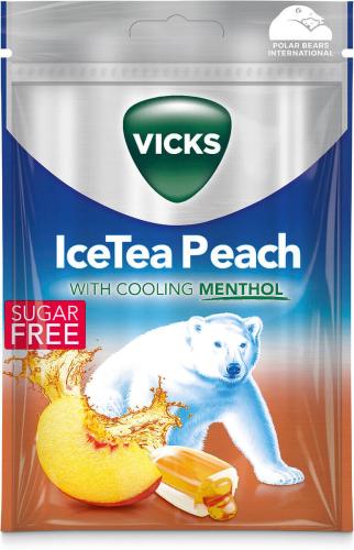 Vicks IceTea Peach 72g – Coopers Candy