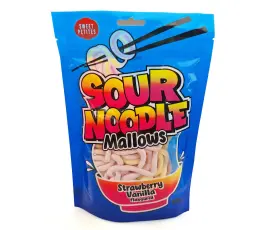 Sweet Petites Sour Noodle Mallows 90g(BF:2025-11-28) &ndash; Coopers Candy
