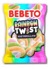 Bebeto Marshmallow Rainbow Twist 60g &ndash; Coopers Candy