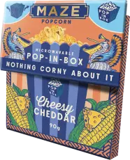 Maze Popcorn Pop-In-Box Cheesy Cheddar 90g &ndash; Coopers Candy