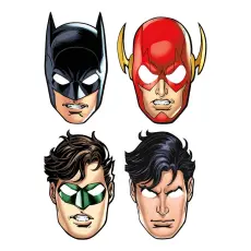 Masker i Papp Justice League 8-pack &ndash; Coopers Candy