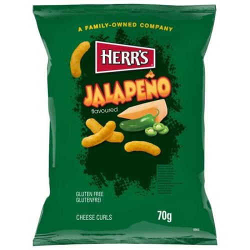 Herrs Jalapeno Cheese Curls 70g – Coopers Candy