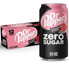 Dr Pepper Zero Strawberries & Cream 355ml x 12st – Coopers Candy