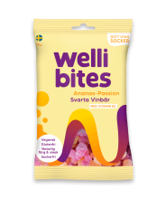 Wellibites Ananas-Passion & Svarta Vinbär 70g – Coopers Candy