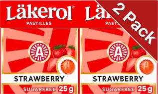 L&auml;kerol Jordgubb 2-pack 50g &ndash; Coopers Candy