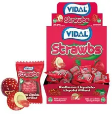 Vidal Strawbs Bubblegum 200st – Coopers Candy