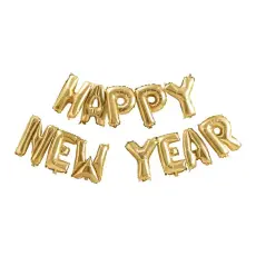 Ballonggirlang Happy New Year Guld Metallic – Coopers Candy