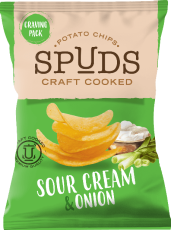 Spuds Craft Cooked Sour Cream & Onion 145g – Coopers Candy