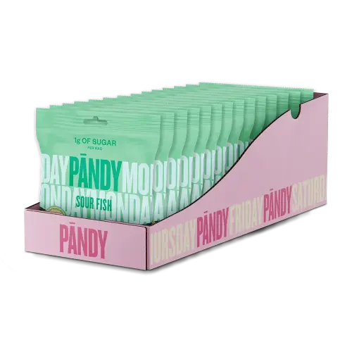Pandy Candy Sour Fish 50g x 14st – Coopers Candy