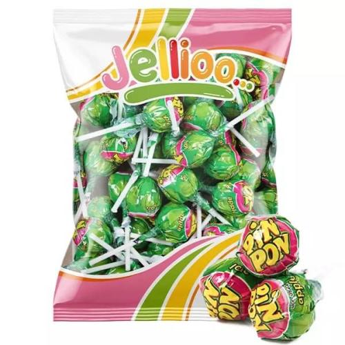 Pin Pon Lollipop Gum Sour Green Apple 53st – Coopers Candy