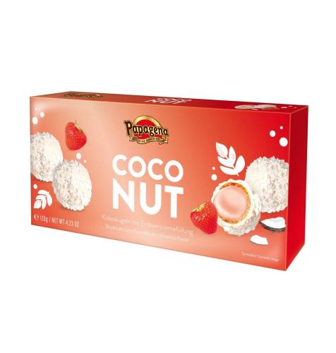 Papagena Rånbollar med Jordgubbsfyllning 120g – Coopers Candy