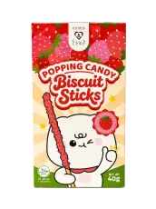 Tokimeki Biscuit Stick Popping Candy Strawberry 40g &ndash; Coopers Candy