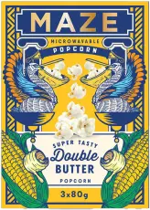 MAZE Popcorn Double Butter 3-pack 240g – Coopers Candy