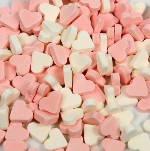 Mini Frukthjärtan Rosa & Vit 1kg – Coopers Candy