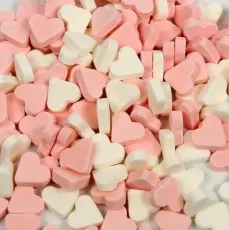 Mini Frukthjärtan Rosa & Vit 1kg – Coopers Candy