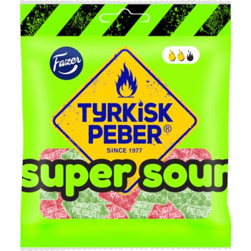 Tyrkisk Peber Super Sour 80g – Coopers Candy