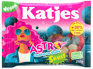 Katjes Astro Queen of Stars Sur 210g &ndash; Coopers Candy