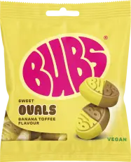 BUBS Banana Toffee Ovals 155g &ndash; Coopers Candy