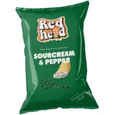 Redhead Chips Sourcream & Peppar 150g – Coopers Candy