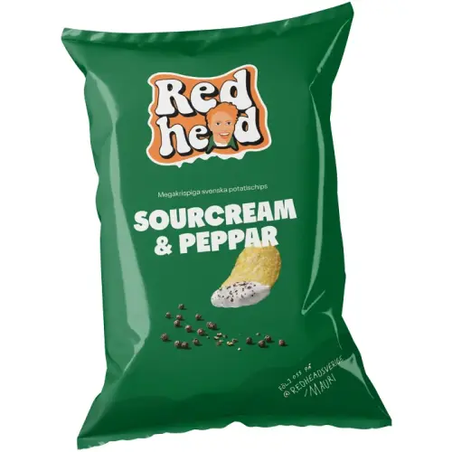 Redhead Chips Sourcream & Peppar 150g – Coopers Candy