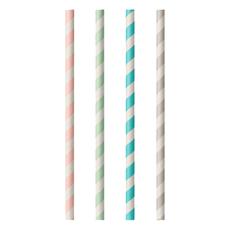 Milkshakesugrör av Papper Flerfärgade Randiga 100-pack – Coopers Candy