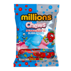 Millions Chunky Chews Strawberry & Bubblegum 120g – Coopers Candy