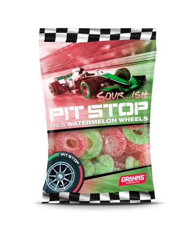 Pit Stop Sour Watermelon Wheels 100g – Coopers Candy