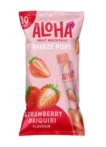 Aloha Mocktail Freeze Pops Strawberry Daiquiri 10-pack – Coopers Candy