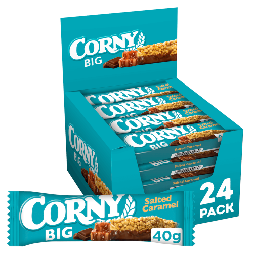 Corny Big Salt Caramel 40g x 24st (hel låda) – Coopers Candy