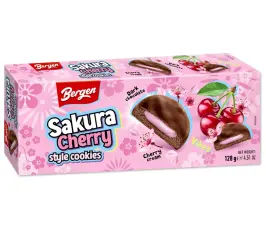 Bergen Sakura Cherry Style Cookies 128g &ndash; Coopers Candy