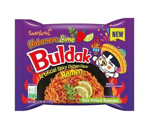 Samyang Buldak Hot Chicken Habanero Lime 135g – Coopers Candy