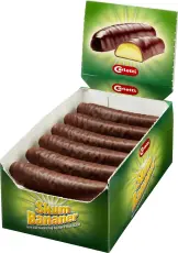 Carletti Skumbananer oinslagen 25g x 18st (hel l&aring;da) &ndash; Coopers Candy