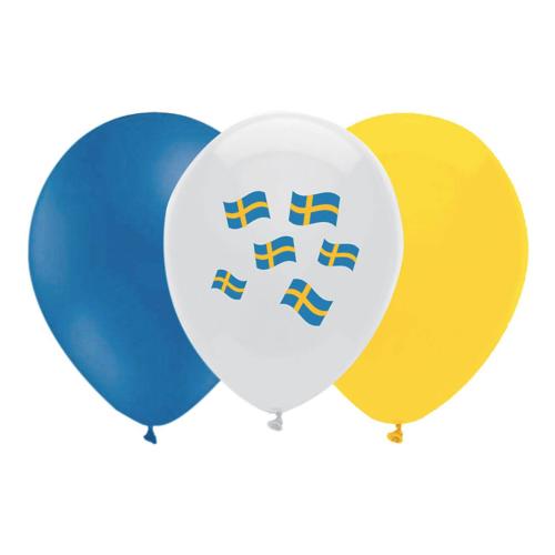 Flaggballonger Sverige 10-pack – Coopers Candy