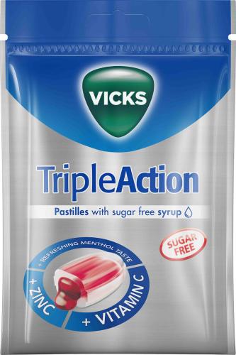 Vicks Triple Action Sugar Free 72g – Coopers Candy