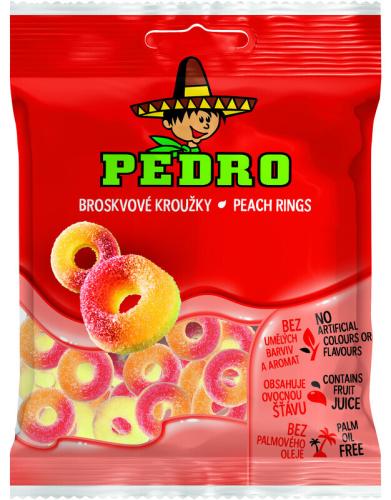 Pedro Peach Rings 80g – Coopers Candy